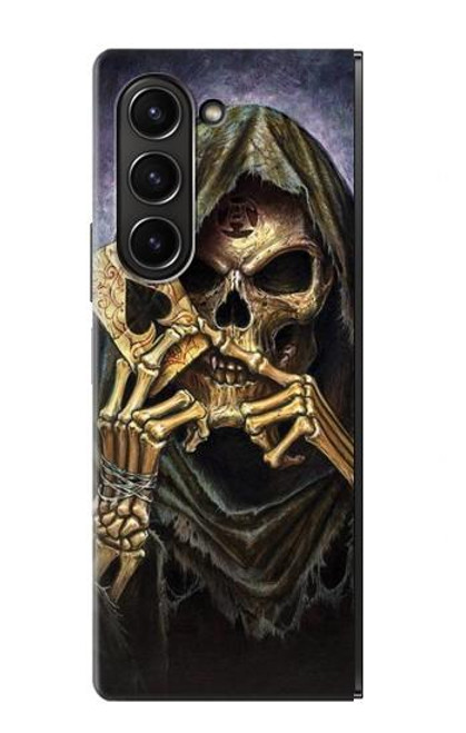 S3594 Grim Reaper Wins Poker Case For Samsung Galaxy Z Fold 5