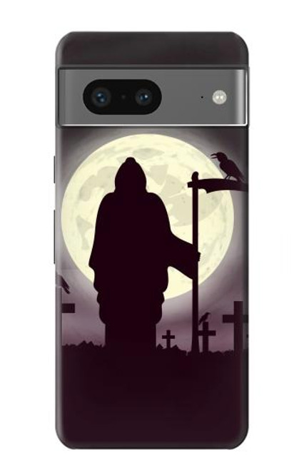 S3262 Grim Reaper Night Moon Cemetery Case For Google Pixel 7a