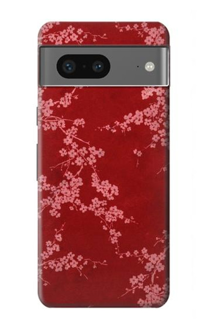 S3817 Red Floral Cherry blossom Pattern Case For Google Pixel 7a