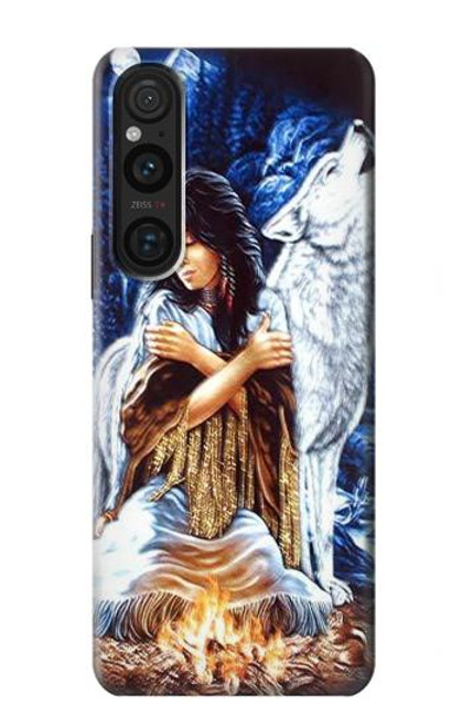 S0147 Grim Wolf Indian Girl Case For Sony Xperia 1 V