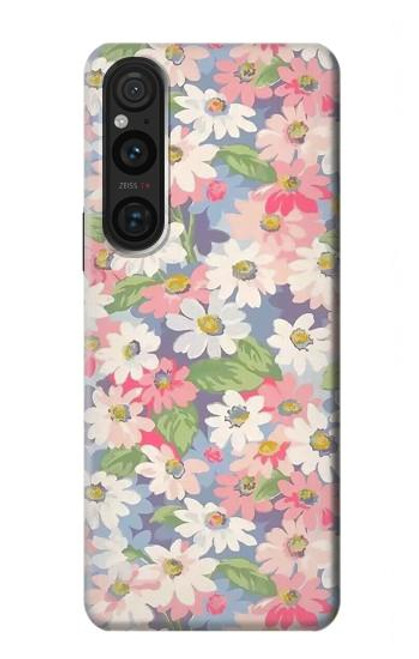 S3688 Floral Flower Art Pattern Case For Sony Xperia 1 V