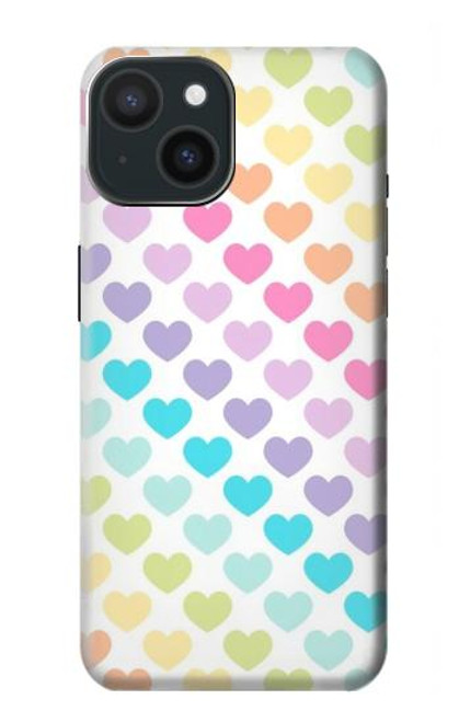 S3499 Colorful Heart Pattern Case For iPhone 15