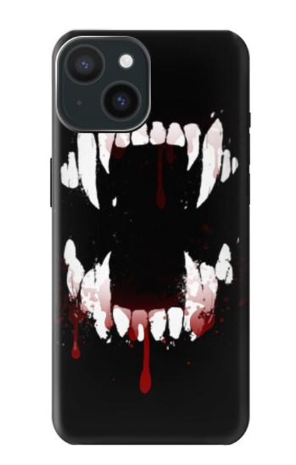 S3527 Vampire Teeth Bloodstain Case For iPhone 15