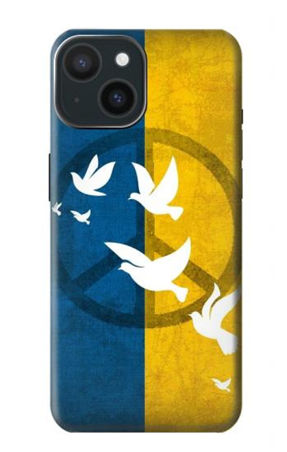 S3857 Peace Dove Ukraine Flag Case For iPhone 15