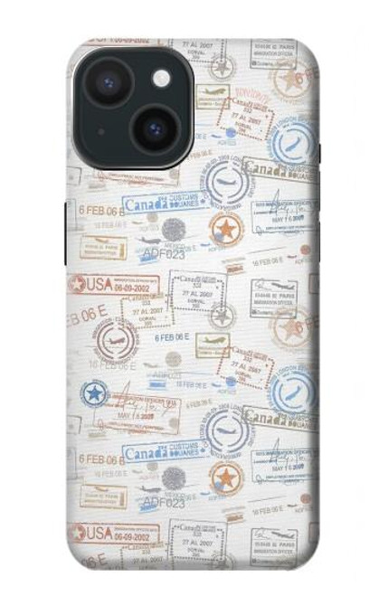 S3903 Travel Stamps Case For iPhone 15