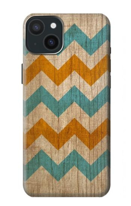 S3033 Vintage Wood Chevron Graphic Printed Case For iPhone 15 Plus