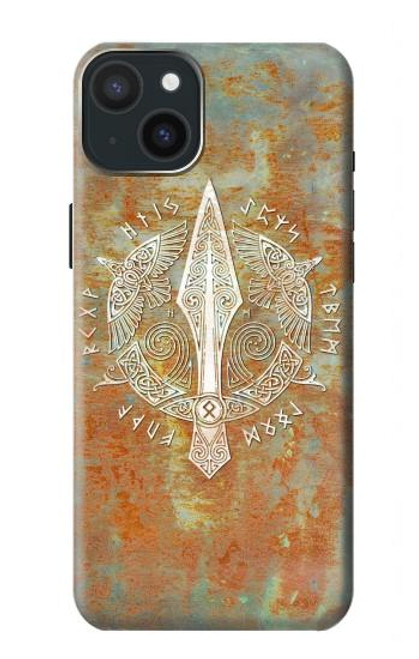 S3827 Gungnir Spear of Odin Norse Viking Symbol Case For iPhone 15 Plus