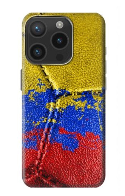 S3306 Colombia Flag Vintage Football Graphic Case For iPhone 15 Pro