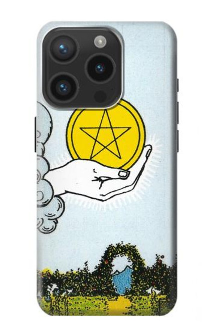 S3722 Tarot Card Ace of Pentacles Coins Case For iPhone 15 Pro