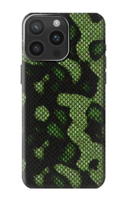 S2877 Green Snake Skin Graphic Printed Case For iPhone 15 Pro Max