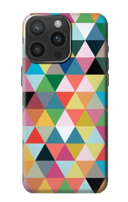 S3049 Triangles Vibrant Colors Case For iPhone 15 Pro Max