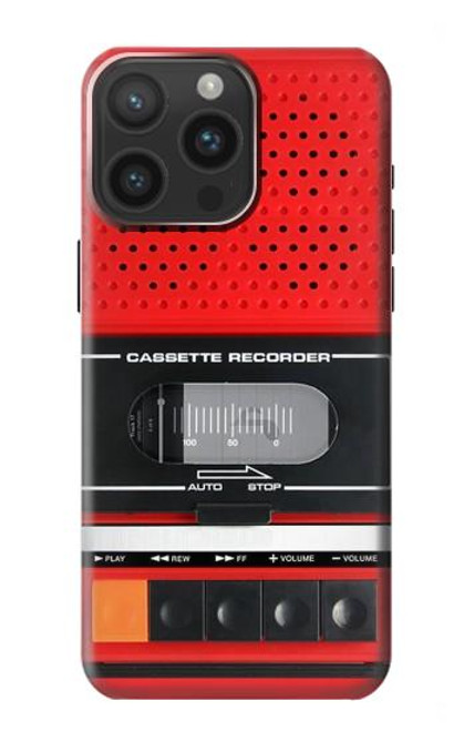 S3204 Red Cassette Recorder Graphic Case For iPhone 15 Pro Max