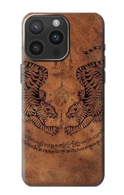 S3209 Sak Yant Twin Tiger Case For iPhone 15 Pro Max