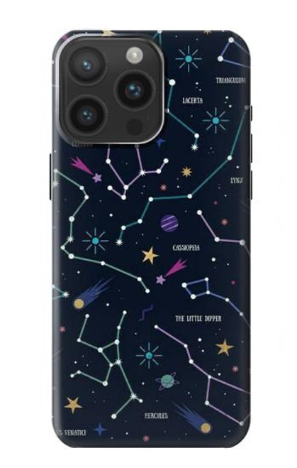 S3220 Star Map Zodiac Constellations Case For iPhone 15 Pro Max