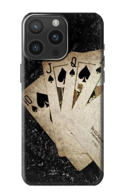 S3231 Vintage Royal Straight Flush Cards Case For iPhone 15 Pro Max