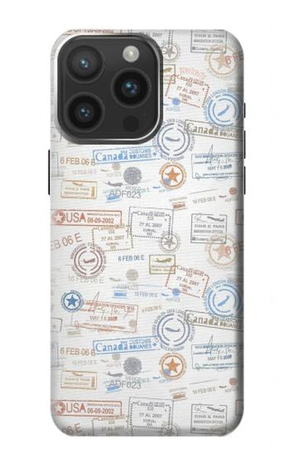 S3903 Travel Stamps Case For iPhone 15 Pro Max