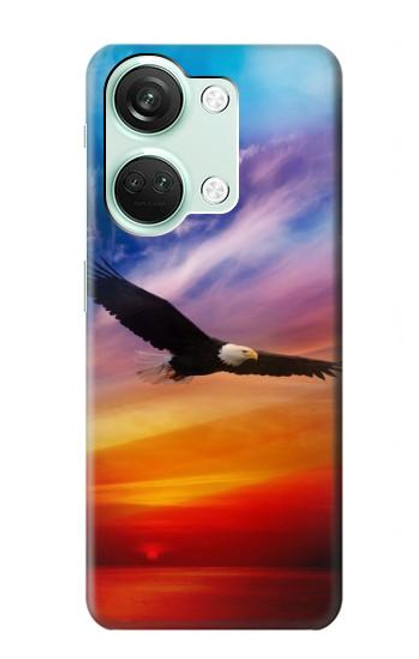 S3841 Bald Eagle Flying Colorful Sky Case For OnePlus Nord 3