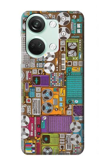 S3879 Retro Music Doodle Case For OnePlus Nord 3