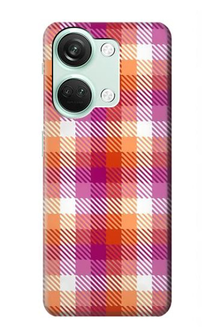 S3941 LGBT Lesbian Pride Flag Plaid Case For OnePlus Nord 3