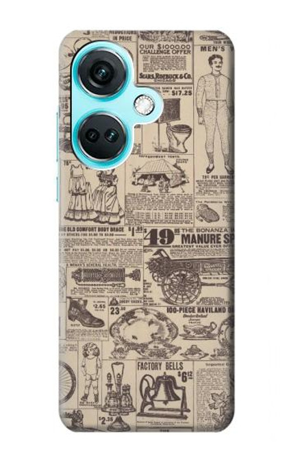 S3819 Retro Vintage Paper Case For OnePlus Nord CE3