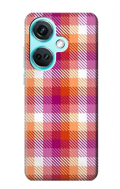 S3941 LGBT Lesbian Pride Flag Plaid Case For OnePlus Nord CE3
