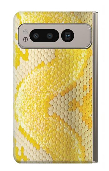 S2713 Yellow Snake Skin Graphic Printed Case For Google Pixel Fold