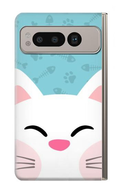S3542 Cute Cat Cartoon Case For Google Pixel Fold