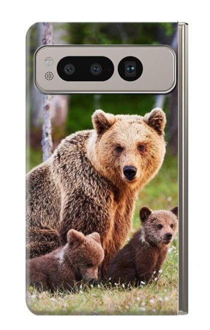 S3558 Bear Family Case For Google Pixel Fold