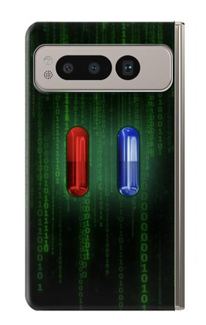 S3816 Red Pill Blue Pill Capsule Case For Google Pixel Fold