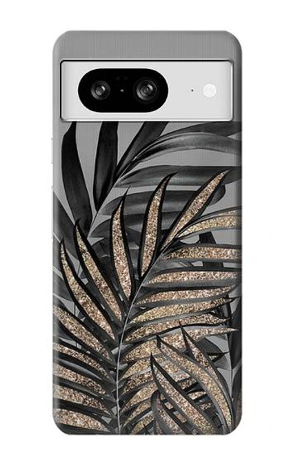 S3692 Gray Black Palm Leaves Case For Google Pixel 8