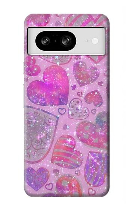 S3710 Pink Love Heart Case For Google Pixel 8