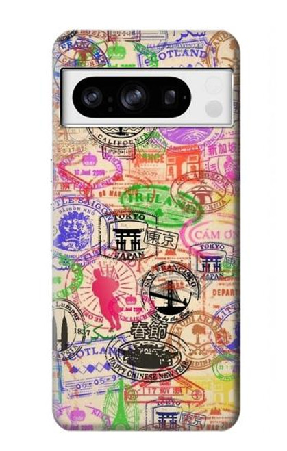 S3904 Travel Stamps Case For Google Pixel 8 pro