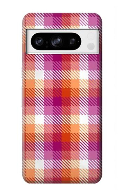 S3941 LGBT Lesbian Pride Flag Plaid Case For Google Pixel 8 pro