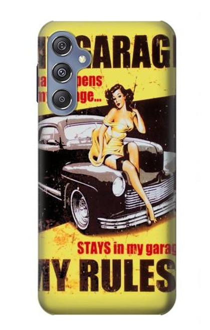 S3198 My Garage Pinup Girl Case For Samsung Galaxy M34 5G