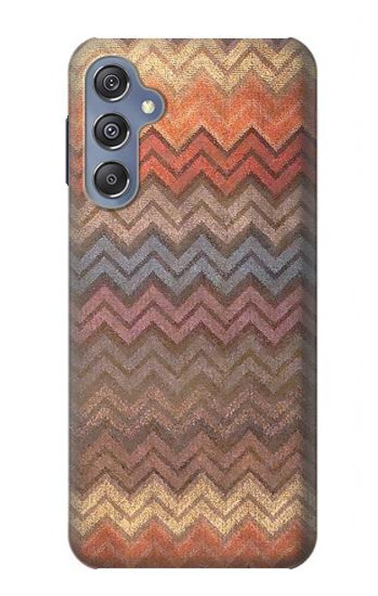 S3752 Zigzag Fabric Pattern Graphic Printed Case For Samsung Galaxy M34 5G