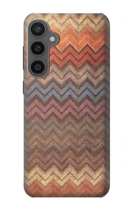 S3752 Zigzag Fabric Pattern Graphic Printed Case For Samsung Galaxy S23 FE