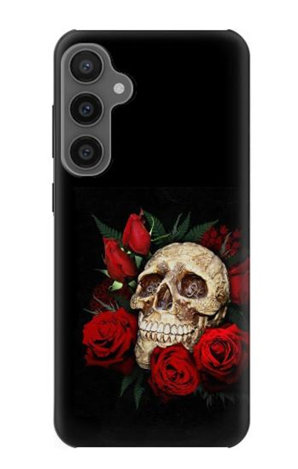 S3753 Dark Gothic Goth Skull Roses Case For Samsung Galaxy S23 FE
