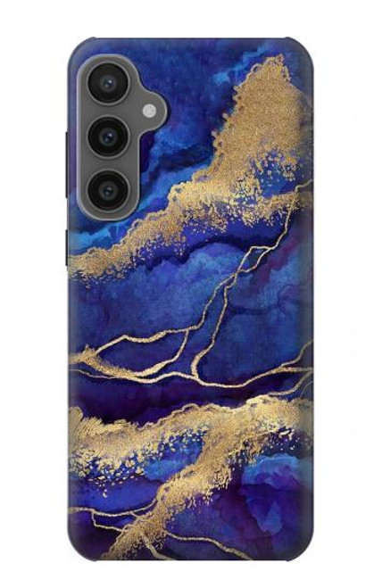 S3906 Navy Blue Purple Marble Case For Samsung Galaxy S23 FE