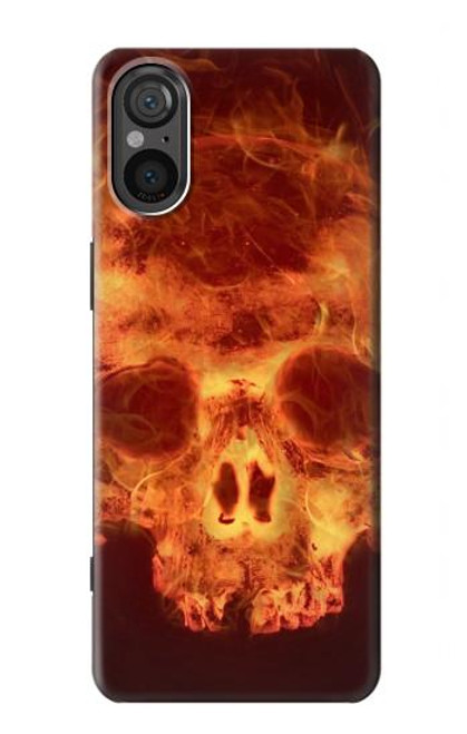 S3881 Fire Skull Case For Sony Xperia 5 V