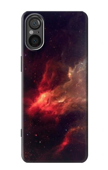 S3897 Red Nebula Space Case For Sony Xperia 5 V