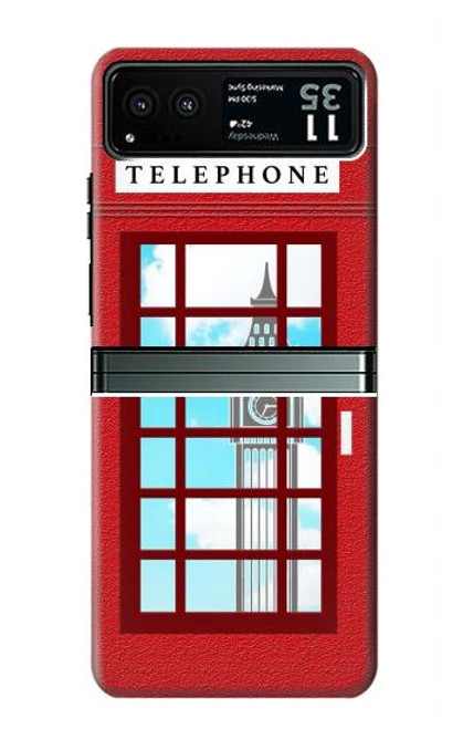 S2059 England British Telephone Box Minimalist Case For Motorola Razr 40