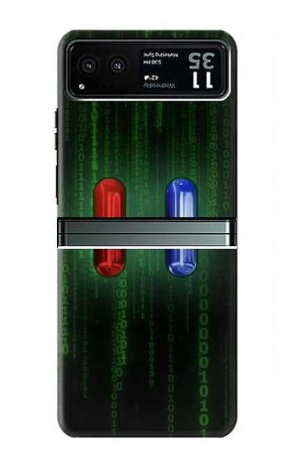 S3816 Red Pill Blue Pill Capsule Case For Motorola Razr 40