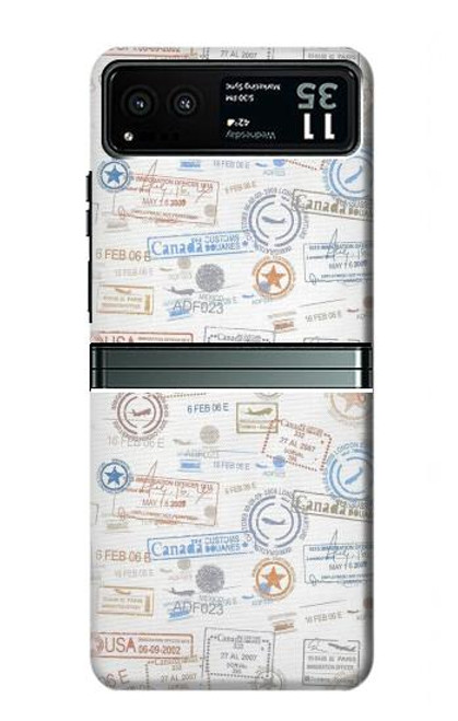 S3903 Travel Stamps Case For Motorola Razr 40