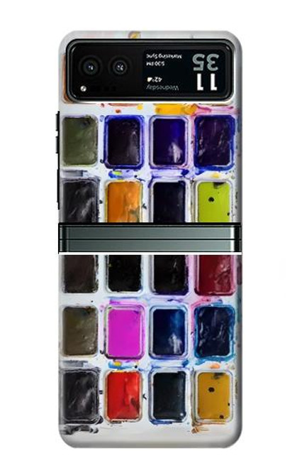 S3956 Watercolor Palette Box Graphic Case For Motorola Razr 40