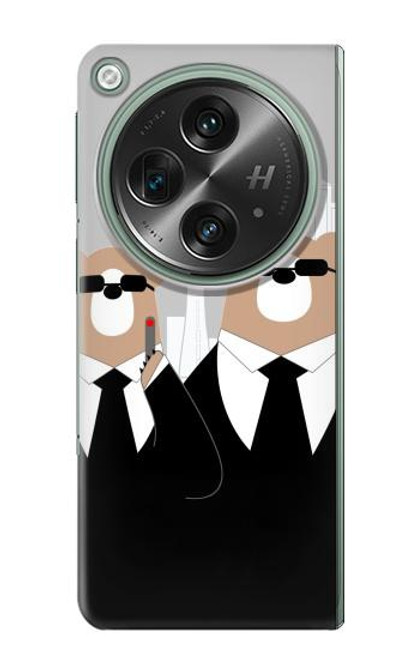 S3557 Bear in Black Suit Case For OnePlus OPEN