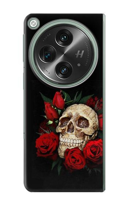 S3753 Dark Gothic Goth Skull Roses Case For OnePlus OPEN