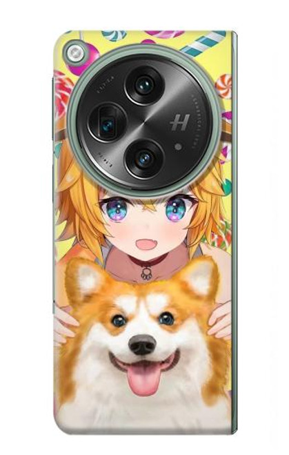 S3918 Baby Corgi Dog Corgi Girl Candy Case For OnePlus OPEN