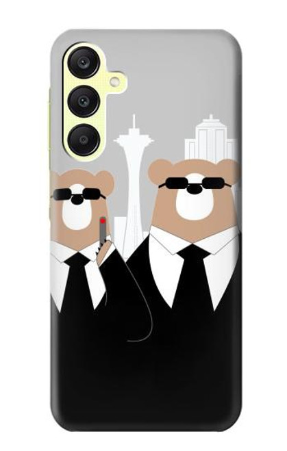 S3557 Bear in Black Suit Case For Samsung Galaxy A25 5G