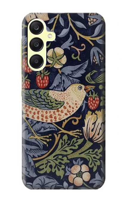 S3791 William Morris Strawberry Thief Fabric Case For Samsung Galaxy A25 5G