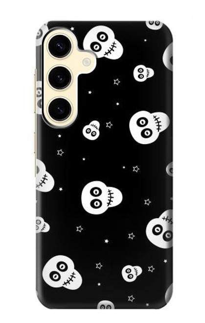 S3261 Smile Skull Halloween Pattern Case For Samsung Galaxy S24